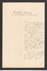 k.k. naturhistorisches Hofmuseum, Intendanzakten 1885-1896 (Hauer), Aktenzahl Z.471.r/1889, Seite 1